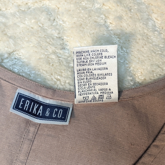 Erika & Co. Cotton/Linen Blend Embroidered Sleeveless Lightweight Dress,… - Picture 8 of 8